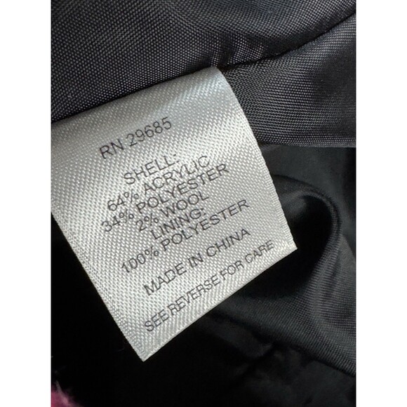 Pendleton Tweed Skirt Pink Black Wool Blend Lined Slit Faux Pockets 16P Classic - Picture 7 of 10